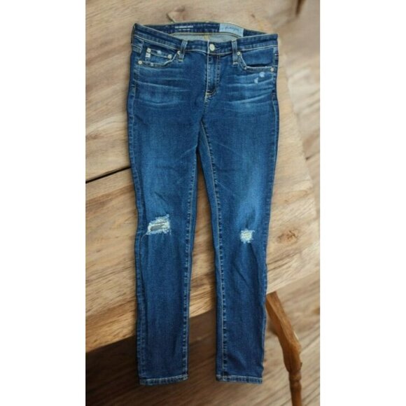 AG Adriano Goldschmied Distressed Jeans 28R The Legging Ankle - Picture 1 of 9